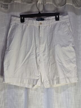 Polo by Ralph Lauren White Cotton Flat Front Classic Chino Men's Shorts